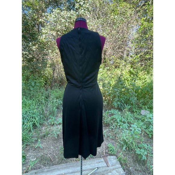 Vintage 1970s Slinky Black Dress With Glass Rhinestones S/M - Picture 10 of 16